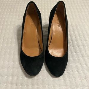 J. Crew Black Suede Wedges